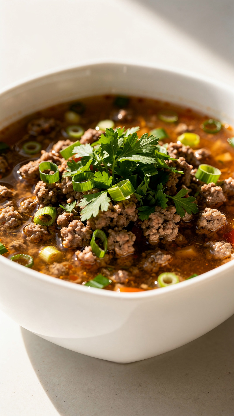 Shepherd's Pie Soup with Ground Beef