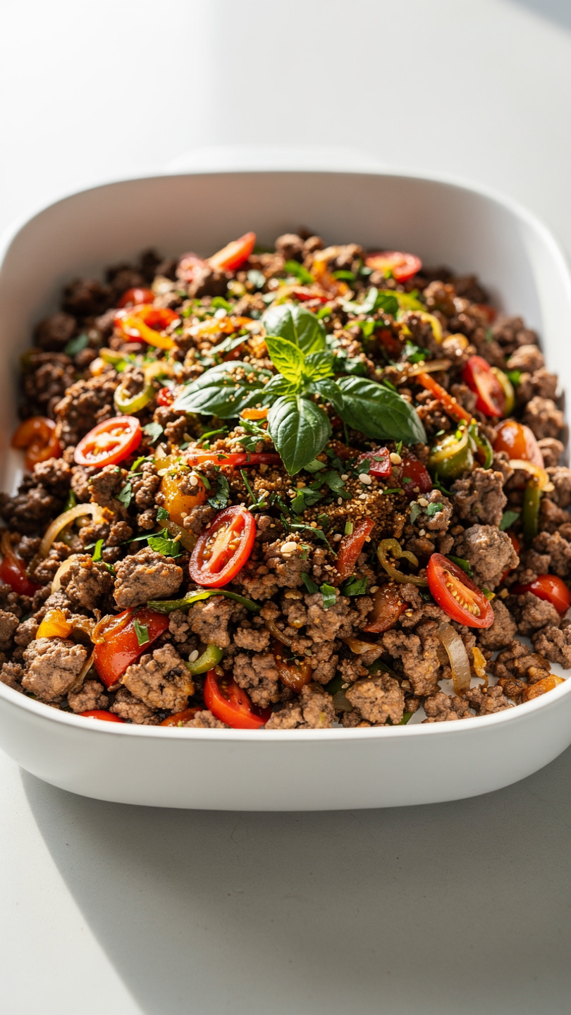 Cowboy Casserole with Tater Tots and Chili Cheese Ground Beef